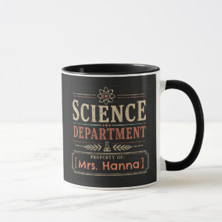Caneca de Café para Professor de Ciências com Nome