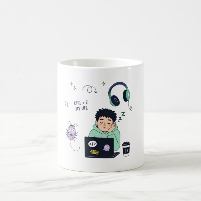 Caneca de café para programador de codificação eng (Centro)