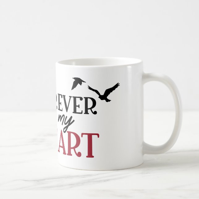 Caneca De Café Para sempre no meu coração (Direita)