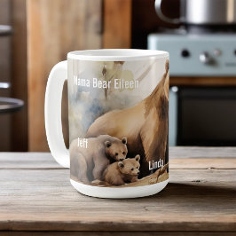 Caneca De Café Para Um Urso De Mama Com Dois Cubos Em Dia de as m