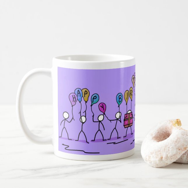 Caneca De Café "Parabéns" (Com Donut)