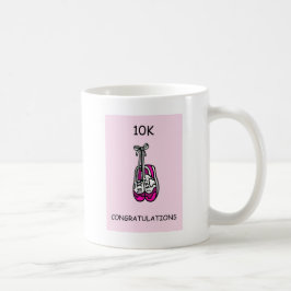 Caneca De Café parabéns 10K para o corredor fêmea