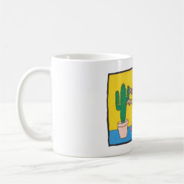 Caneca De Café Parabéns, 2 cactos, seu nome