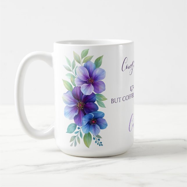 Caneca De Café Parabéns adoram ferir, mas café cura roxo (Esquerda)