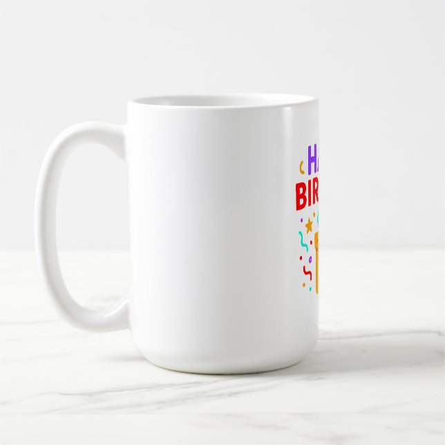Caneca De Café Parabéns, Bolo Gráfico (Esquerda)
