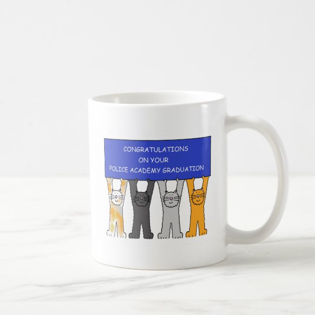 Caneca De Café Parabéns de Formando da Academia de Polícia (Direita)