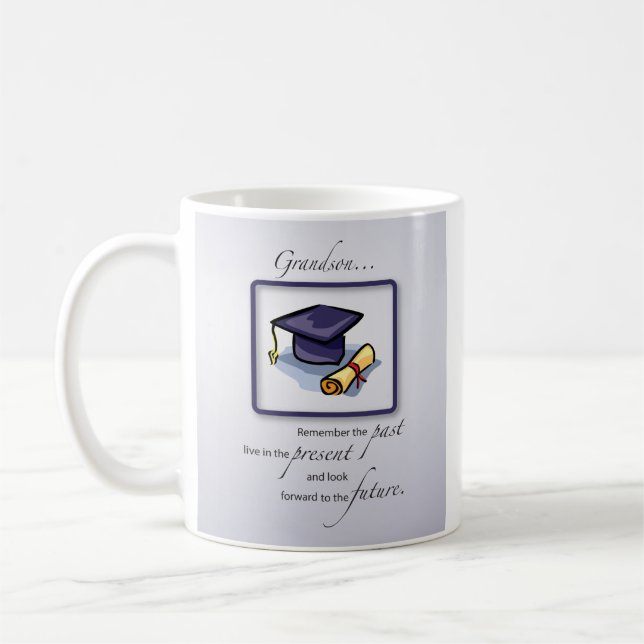 Caneca De Café Parabéns de Graduação do neto lembram-se do passad (Esquerda)