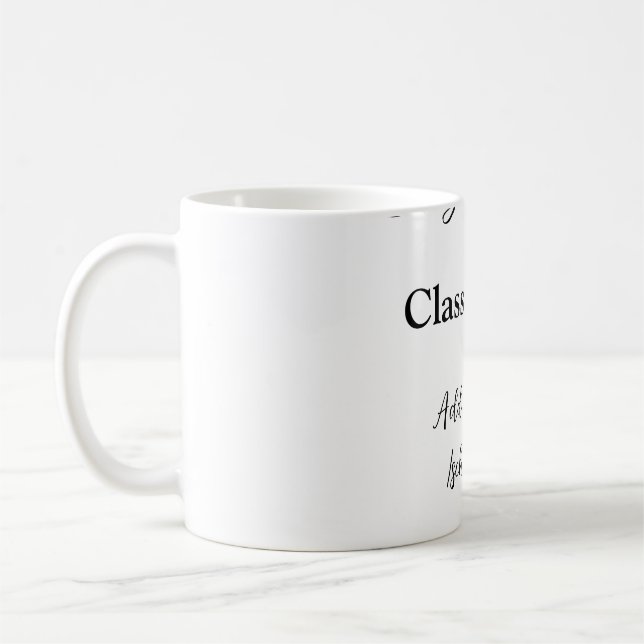 Caneca De Café Parabéns de graduação simples, adicionar classes m (Esquerda)