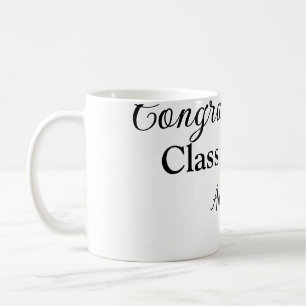 Caneca De Café Parabéns de graduação simples, adicionar classes m