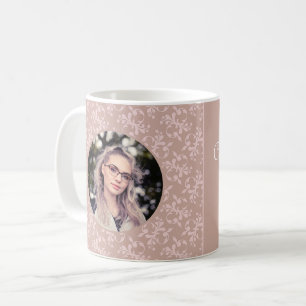 Caneca De Café Parabéns Foto de Graduação Rosa