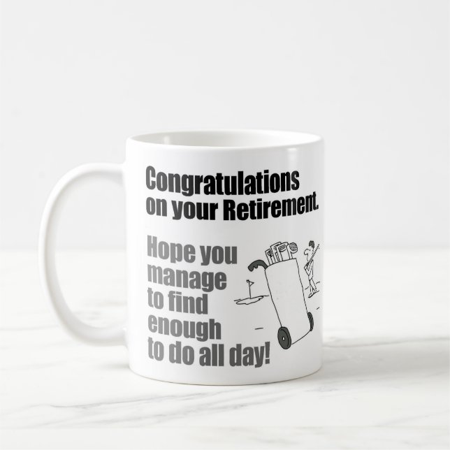 Caneca De Café Parabéns Golfer Aposentadoria (Esquerda)