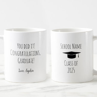 Caneca De Café Parabéns Graduado Personalizado