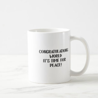 Caneca De Café Parabéns Mundo 
