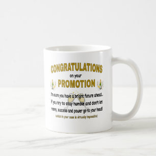Caneca De Café Parabéns Na Sua Promoção