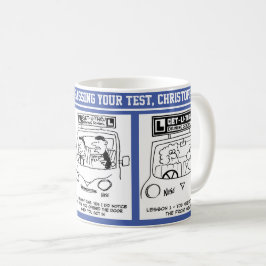 Caneca De Café Parabéns pela aprovação das charges do Teste de co