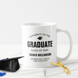Caneca De Café Parabéns pela classe de Formando 20XX personalizad
