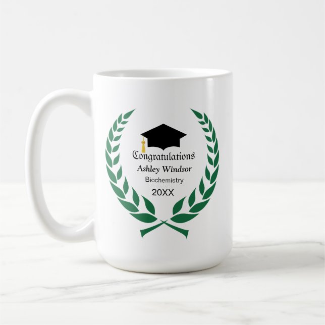 Caneca De Café Parabéns pela formatura com louro (Esquerda)