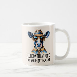 Caneca De Café Parabéns pela reforma do cowboy ocidental engraçad