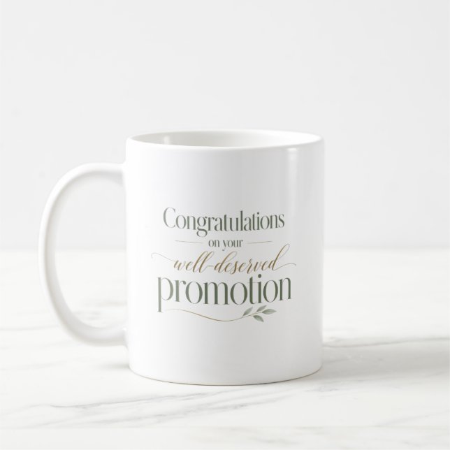 Caneca De Café Parabéns pela sua Promoção (Esquerda)