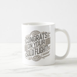 Caneca De Café Parabéns pelo seu 1º Voo Solo
