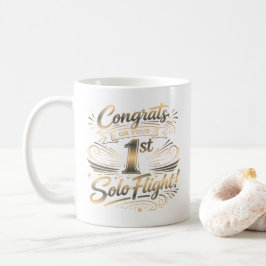 Caneca De Café Parabéns pelo seu 1º Voo Solo