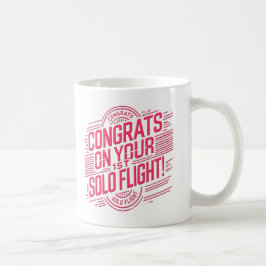 Caneca De Café Parabéns pelo seu 1º Voo Solo