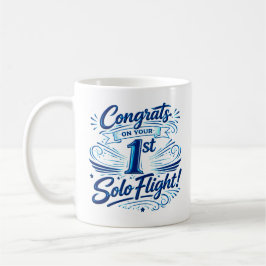 Caneca De Café Parabéns pelo seu 1º Voo Solo