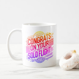 Caneca De Café Parabéns pelo seu voo Solo de 1rua