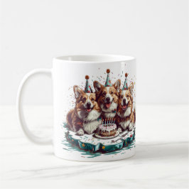 Caneca De Café Parabéns Pembroke Welsh Corgi Dogs