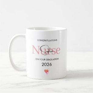 Caneca De Café Parabéns Personalizados pela Formatura de Enfermag