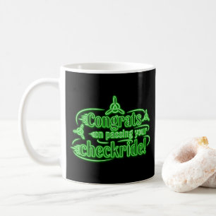 Caneca De Café Parabéns por ter passado o cheque!