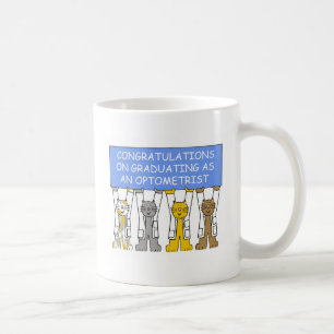 Caneca De Café Parabéns sobre a graduação como optometrista