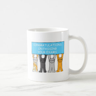 Caneca De Café Parabéns sobre como passar nos seus exames