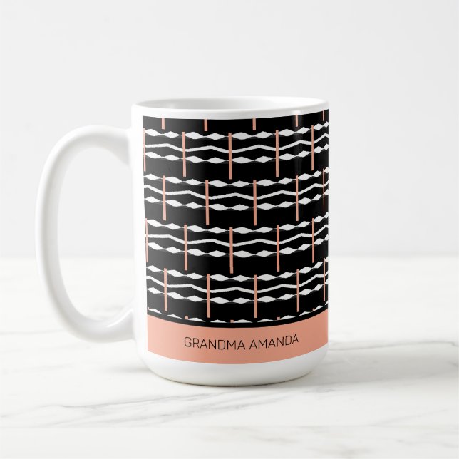 Caneca De Café Parabéns vovó étnica africana padrão de arte (Esquerda)