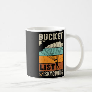 Caneca De Café Parachute Jump Skydiver Instrutor Listas de Baldes