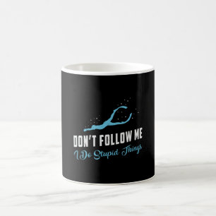 Caneca De Café Parada Não me sigas coisas estúpidas Freediver