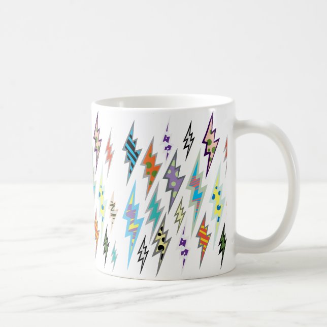 Caneca De Café Parafuso de relâmpago colorido (Direita)
