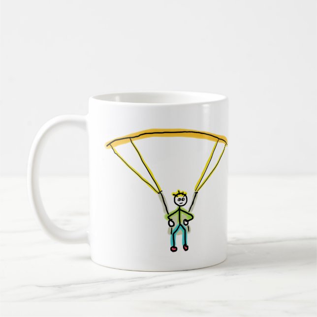 Caneca De Café Paragliding Stickman (Esquerda)