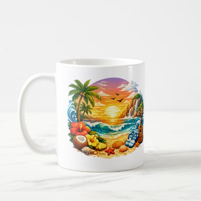 Caneca De Café Paraíso en el Atardecer (Esquerda)