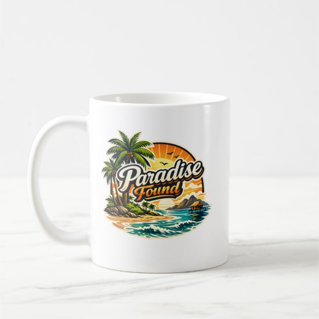 Caneca De Café Paraíso Encontrado (Esquerda)
