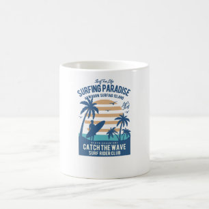 Caneca De Café Paraíso surfando
