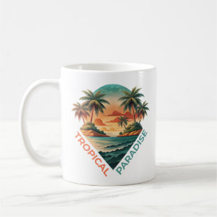 Caneca De Café Paraíso Tropical