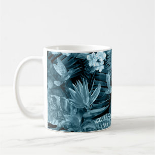 Caneca De Café Paraíso Tropical de Aquarela: Flor da Selva