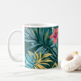 Caneca De Café Paraíso Tropical Floral