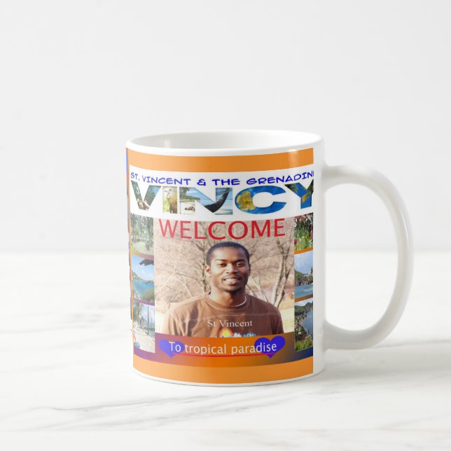 Caneca De Café paraíso tropical, ilha de vincent (Direita)