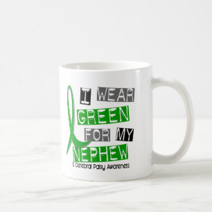 Caneca De Café Paralisia cerebral eu visto o verde para meu