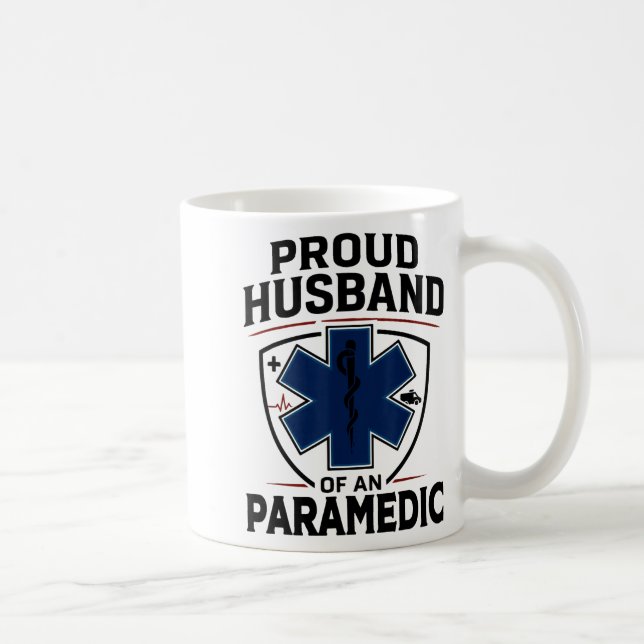 Caneca De Café Paramedic Husband Proud Husband Of An Paramedic  (Direita)