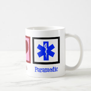 Caneca De Café Paramédico do Peace Love