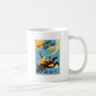 Caneca De Café Paramilitar de WWII