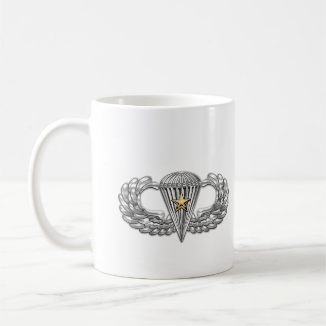 Caneca De Café Paraquedista Básico do Exército com Combate Star (Esquerda)